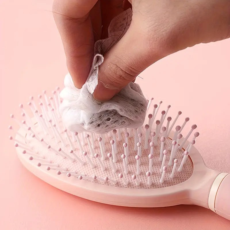 50pcs Air Cushion Comb Cleaning Nets - Versatile Hairbrush Cleaner for Home & Outdoor Use, No Batteries Required