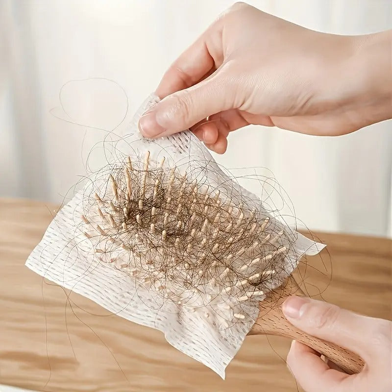 50pcs Air Cushion Comb Cleaning Nets - Versatile Hairbrush Cleaner for Home & Outdoor Use, No Batteries Required