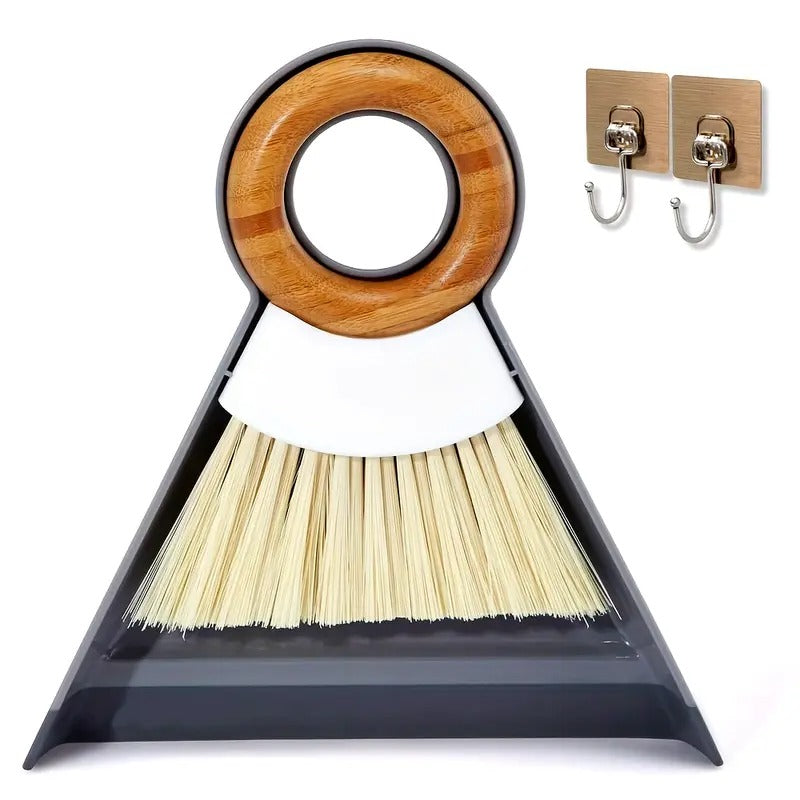 [1set Mini Broom] 1set Mini Desktop Broom Duster Set | Hangable with Hook Accessories for Sweeping Desktop Keyboard Window Crevice Dust Pet Waste